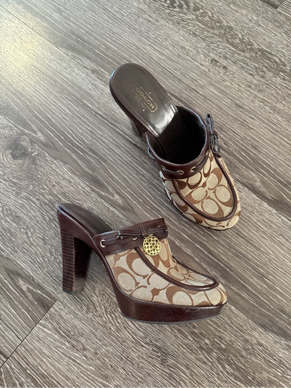 Coach Jodey Sig Heeled Mules